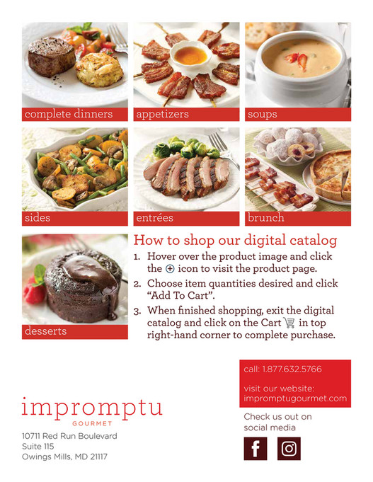 Impromptu Gourmet frozen food catalog Page 23